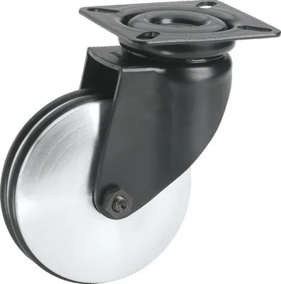 Produktbild von Design-Lenkrolle, bis 60 kg, m. Platte, 75 x 101 x 26 mm