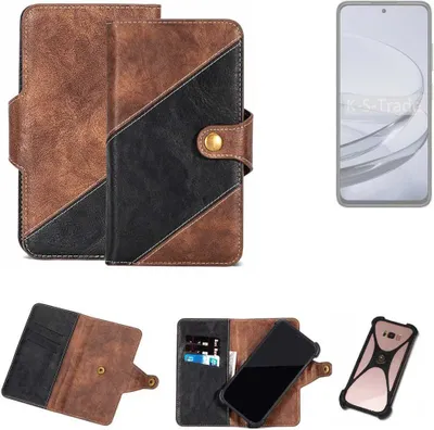 Produktbild von K-S-Trade Handyhülle Schutzhülle Bookstyle Case kompatibel mit ZTE Axon 60 Klapphülle Cover Hülle Schutztasche 1x