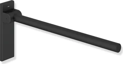 Produktbild von HEWI Stützklappgriff Mono, Design B des Systems 900, Edelstahl, pulverbeschichtet, Ausladung 600 mm, in HEWI Farbe DC (Schwarz tiefmatt)