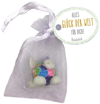 Produktbild von HERGO Swiggie Glücksschweinchen im Organzabeutel "Alles Glück der Welt für Dich!"