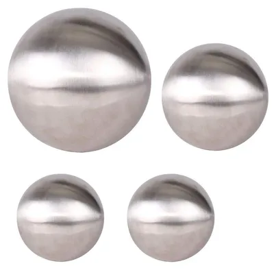 Image de Ensemble de 4 boules décoratives - Acier inoxydable - Finition satinée - Jardin/Décoration - Piscine - Moments décoratifs - Décoration de jardin