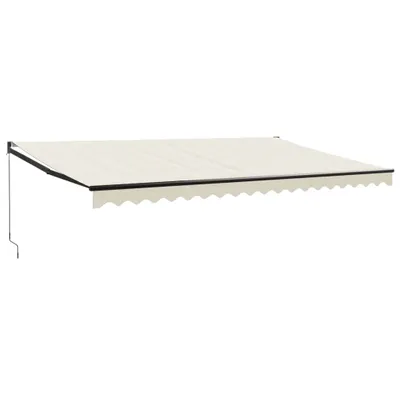 Produktbild von vidaXL Markise Einziehbar Creme 5x3 m Stoff und Aluminium