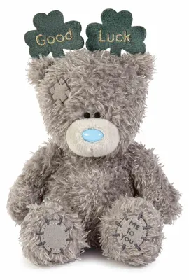 Image de Ourson Good Luck avec des trèfles, 11 cm
