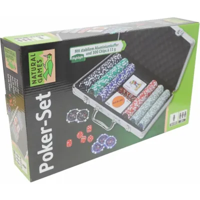 Immagine prodotto di Set da poker Natural Games in valigetta di alluminio, 300 fiches