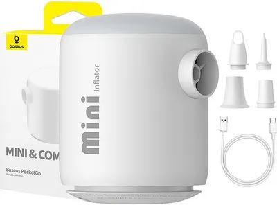 Zdjęcie produktu dla Mini pompka powietrza Baseus PocketGo biała
