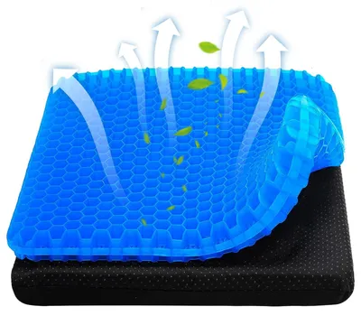 Produktbild von Orthopädisches Gel-Sitzkissen, doppelseitig verdicktes Gel-Sitzkissen mit rutschfestem Bezug