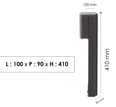 Image de Console murale - Soléa - H.41 cm x l.10 cm x P.9 cm - marron