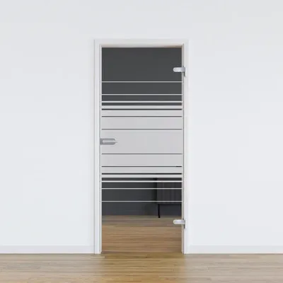 Produktbild von Pertura Glastür Komplettset Glera Horizon 959x2097x8 mm Rechts inkl. Studio Beschlag Edelstahl unverschließbar
