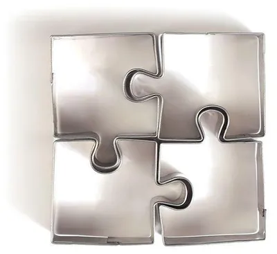 Obrázok produktu pre 4 mini vykrajovače na sušienky z nehrdzavejúcej ocele - puzzle