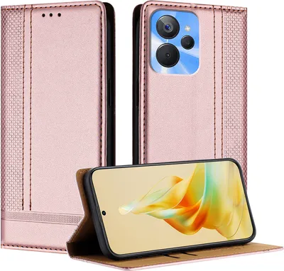 Produktbild von Handyhülle für Realme 10T Leder Flip Klappbare Schutzhülle mit Standfunktion Pink