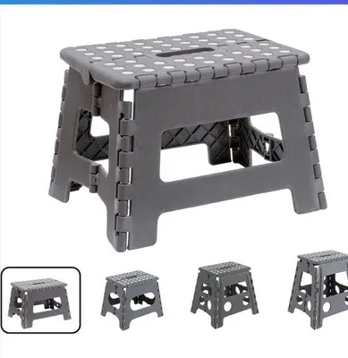 Produktbild von Famanu Klapphocker für Kinder und Erwachsene - 150 kg belastbar, grau