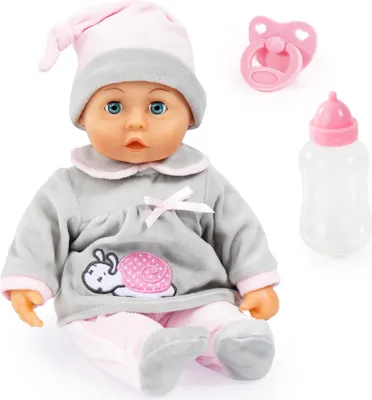 Produktbild von Bayer Design 93824BC Babypuppe First Words mit Schlafaugen, 24 Babylaute, weicher Körper 38 cm