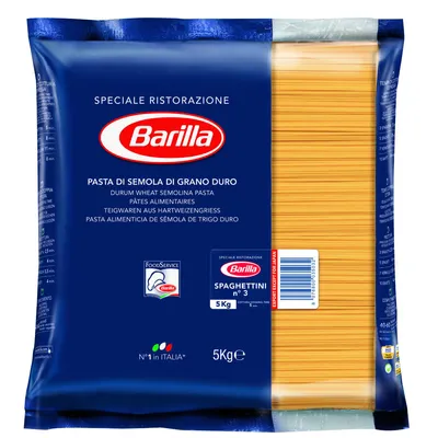 Produktbild von Barilla Basta těstoviny spaghettini číslo 3 z tvrdé pšenice 5000g