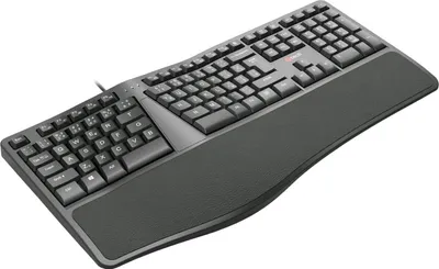 Zdjęcie produktu dla Klawiatura C-TECH KB-113E USB, ERGO, czarna, CZ/SK