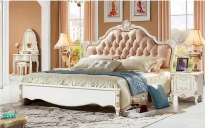 Produktbild von Königliches Chesterfield Bett Schlafzimmer Möbel Betten 180x200 Leder