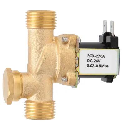 Obrázok produktu pre Solenoidový ventil, mosadzný solenoidový ventil, elektromagnetický ventil, normálne uzavretý solenoidový ventil, G1/2 solenoidový ventil