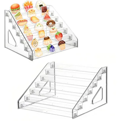 Produktbild von 2er-Pack 4-Zoll-Aufkleber-Displayständer, 7. Stock Tischaufsteller, 31.5*30cm, für Händlerveranstaltungen und kleine Geschäftsverkäufer
