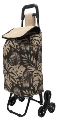 Image de Sac à roulettes, jute avec motif, 33 l