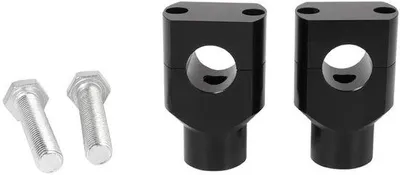 Productafbeelding van Handgreepklemmen 25mm - 2 stuks - Aluminiumlegering - Universele pasvorm - Handgreepklemmen - Zwart/Chroom - Handgreepklemmen