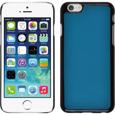 Produktbild von PhoneNatic Case kompatibel mit Apple iPhone 6s / 6 - Hülle blau Lederoptik Hard-case + 2 Schutzfolien