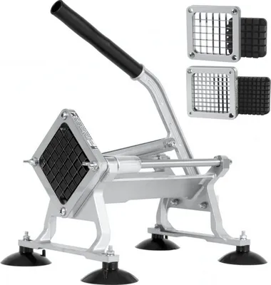 Obrázok produktu pre Krájač na hranolky a zeleninu - Aardappelsnijder - 2 nože RVS - 12,7 mm a 9,5 mm - 40x24x34 cm - Domáce hranolky