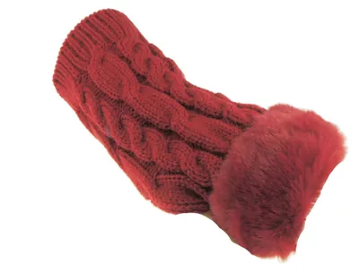 Imagen del producto de Omgoods - Guantes de punto para mujer, sin dedos, con textura