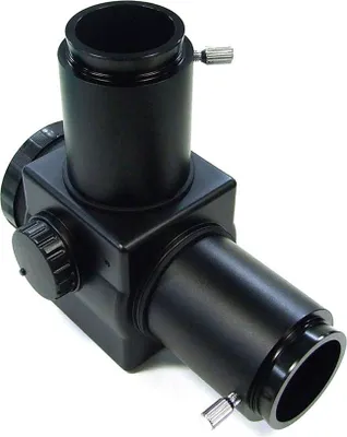 Produktbild von Vixen Klappspiegeleinheit mit 50,8mm (2") Teleskopanschluss, 2x 31,7mm (1,25") Okular und T2-Kameraanschluss, Drehrad-Winkelverstellung
