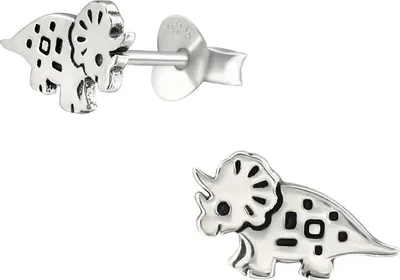 Produktbild von Ohrstecker Dinosaurier: 925 Silber Ohrringe Kinder