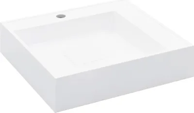 Obrázek produktu pro vidaXL Umyvadlo 50 x 50 x 12,3 cm Litý minerál/mramor Bílá