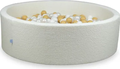 Obrázek produktu pro Suchý bazén 130x40 Boucle White 700 kuliček: bílá, perleťová, béžová