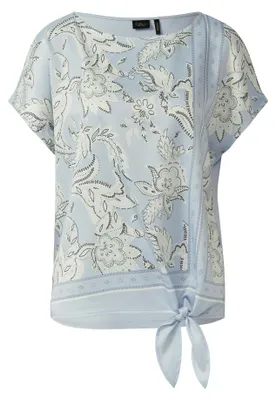 Produktbild von s.Oliver Damen Blusenshirt Regular Fit ärmellos blau