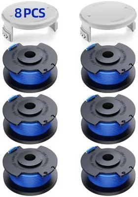 Produktbild von 6 Stück AC14RL3A Ersatz Rasentrimmer Spule Funktioniert Mit Ryobi One + 18V 24V 40V Rasentrimmer,Ø1.65mm und 3.4m LäNge Fadenspule,EnthäLt 6 PäCkchen Fadenspule und 2 PäCkchen Kappendeckel