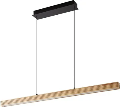 Produktbild von Lucande LED-Hängeleuchte Emara, holz hell, Eiche, CCT