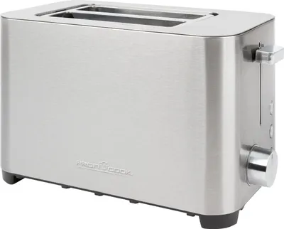 Produktbild von ProfiCook Toaster, Toaster 2 Scheiben, Auftau-, Aufwärm-/ Schnellstoppfunktion, Toaster mit Brötchenaufsatz, Toaster Edelstahl, PC-TA 1251