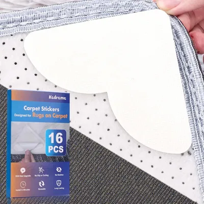 Teppich-Gripper 16 Stück, doppelseitig, rutschfest, für Hartböden