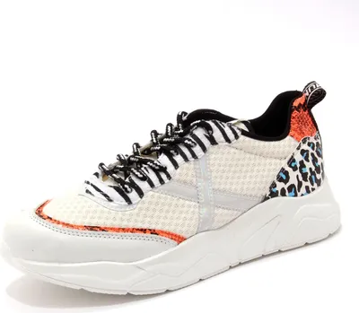 Imagen del producto de 2318D Zapatillas deportivas para mujer, marca UNIC X MUNICH, color blanco, material: cuero/tejido