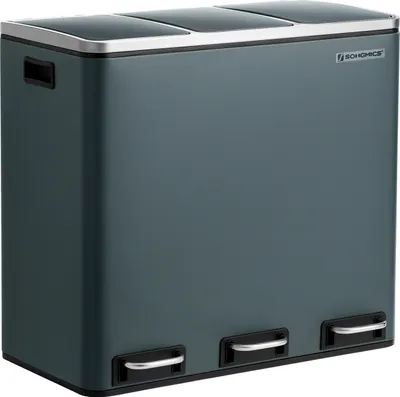 Produktbild von SONGMICS Systém třídění odpadu, 3 x 18 l, ergonomický, 3 přihrádky, kuchyňský
