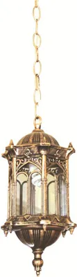 A hanging lantern with a chain.