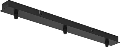 Image de OSRAM Vintage 1906® Suspension 3X Canopy LINEAR, noir, max. 3x15W LED, baldaquin linéaire et sobre pour montage au plafond, connexion de 3 suspensions, design minimaliste vintage, IP20