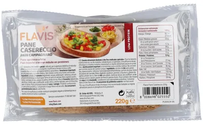 Immagine prodotto di Flavis Pane Casereccio Pane Aproteico A Fette 220 G