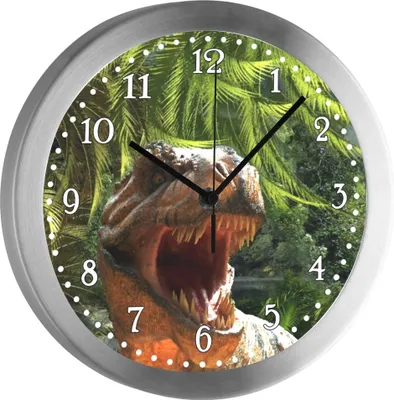 Produktbild von Funkuhr, Kinder Wanduhr, Kinderuhr, Kinderzimmer  T-Rex