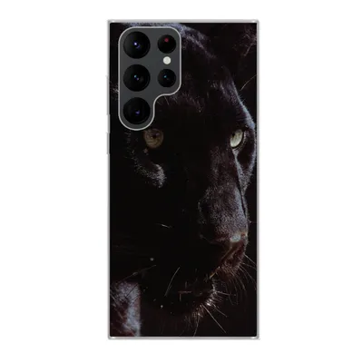 Produktbild von MuchoWow® Handyhülle Schutzhülle Hülle für Samsung Galaxy S22 Ultra Panther - Tier - Schwarz Silikon Softcase Handy Hülle - Abbildung