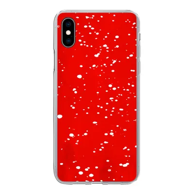 Produktbild von MuchoWow® Handyhülle Schutzhülle Hülle für iPhone Xs Polka dots - Rot - Pilz Silikon Softcase Handy Hülle - Handytasche