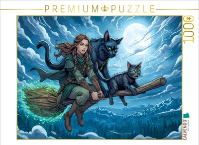 Produktbild von CALVENDO Puzzle Alruns erster Besenflug | 1000 Teile Lege-Größe 64 × 48 cm Foto-Puzzle für glückliche Stunden