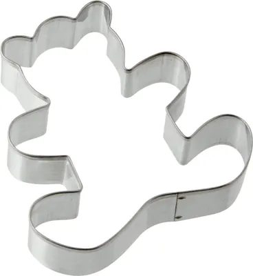 Produktbild von Zenker Ausstecher Teddybär Patisserie, Weihnachtsausstecher für Plätzchen, Ausstechform für Kekse und Fondant, hochwertiger Keksausstecher, Küchenhelfer aus Weißblech (Farbe: Silber)