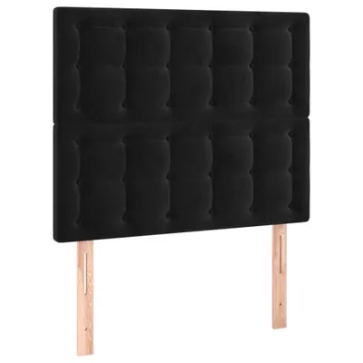 Zdjęcie produktu dla Zagłówek czarny 100x5x118/128 cm aksamit