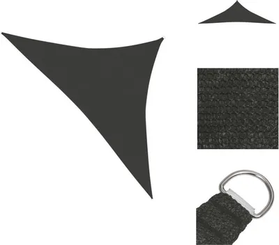 Produktbild von vidaXL Sonnensegel 160 g/m² Anthrazit 3,5x3,5x4,9 m HDPE -  Sonnenschirme & Sonnenschutze