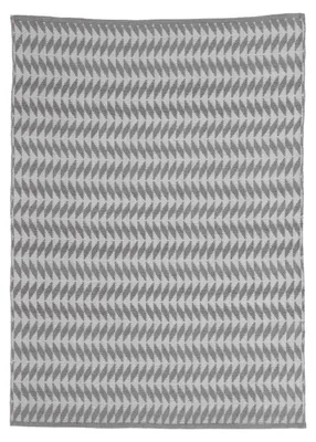 Image de carpetfine Tapis Intérieur et Extérieur Frida gris tissage plat réversible 60x110 cm | Tapis moderne, résistant aux intempéries et aux UV pour balcons, terrasses, jardins, salons et chambres
