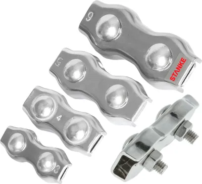 Produktbild von Seilwerk STANKE 25x Duplex Klemme Größe 4 für 4 mm Drahtseile Seilklemme Verzinkt Stahlseil