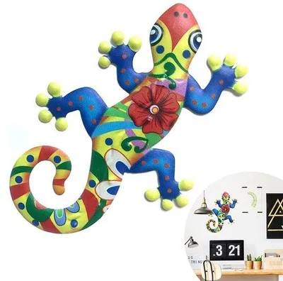 Produktbild von Metallenes Wanddeko für den Garten - Hängendes Ornament - 25 x 17 x 0,8 cm - Dauerhaftes Eisen